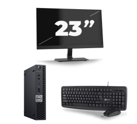 Dell Optiplex 7070 Micro USFF - Intel Core I5-9St Generation - 8GB RAM - 256GB SSD - Windows 11 + 1x 23 ιντσών οθόνη
