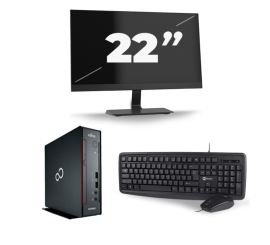 Fujitsu Esprimo Q556/2 USFF - Intel Core I5-7th Generation - 8GB RAM - 256GB SSD - Windows 11 + 1x 22 ιντσών οθόνη