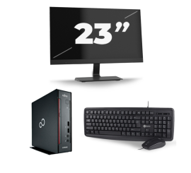 Fujitsu Esprimo Q556/2 USFF - Intel Core I5-7th Generation - 8GB RAM - 256GB SSD - Windows 11 + 1x 23 ιντσών οθόνη