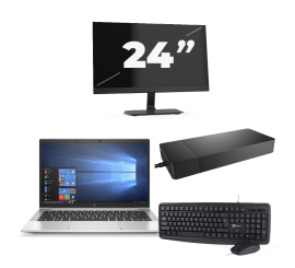HP Elitebook 830 G7 - Intel Core i7-10th Generation - 13 ιντσών - 8GB RAM - 256GB SSD - Windows 11 + 1x 24 ιντσών οθόνη