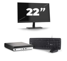 HP Elitedesk 800 G5 USFF - Intel Core I5-9St Generation - 8GB RAM - 256GB SSD - Windows 11 + 1x 22 ιντσών οθόνη