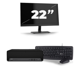HP EliteDesk 800 G6 USFF - Intel Core i3-10ης γενιάς - 8GB RAM - 256GB SSD - Windows 11 + 1x 22 ίντσα Monitor