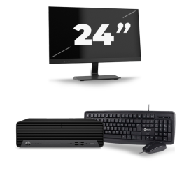 HP EliteDesk 800 G6 USFF - Intel Core i3-10ης γενιάς - 8GB RAM - 256GB SSD - Windows 11 + 1x 24 ίντσα Monitor