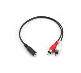 Καλώδιο προσαρμογέα στερεοφωνικού ήχου Jack 3,5mm, Θηλυκό σε διπλό RCA, 0,2 m