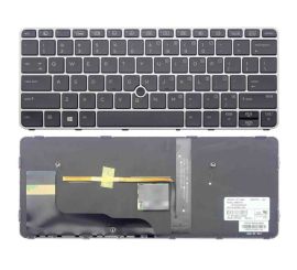 Πληκτρολόγιο φορητού υπολογιστή για HP EliteBook 725 G3 820 G3 με pointstick με ασημί πλαίσιο