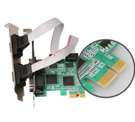 DIEWU PCI-E Σειριακή/Παράλληλη κάρτα ελεγκτή με βραχίονα χαμηλού προφίλ