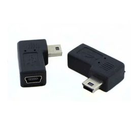Προσαρμογέας Mini USB Γυναικείο σε Αρσενικό, γωνία 90°, δεξιά