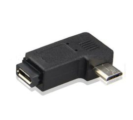 Προσαρμογέας Micro USB Γυναικείο σε Αρσενικό, αριστερή γωνία 90°